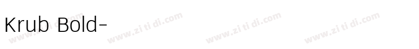 Krub Bold字体转换